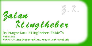 zalan klinglheber business card